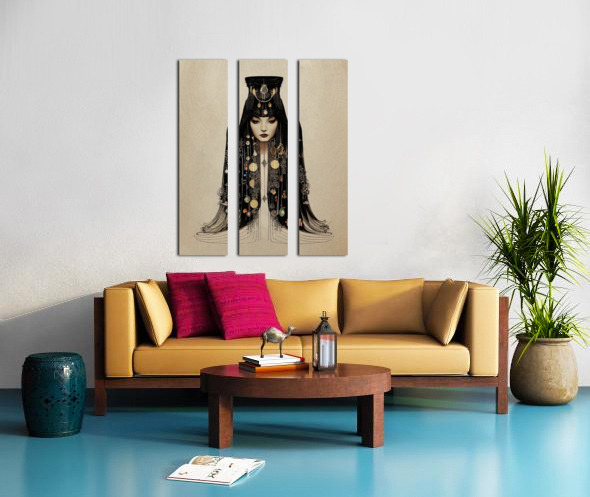 NITOCRIS  •  Queen of Mystery Split Canvas print