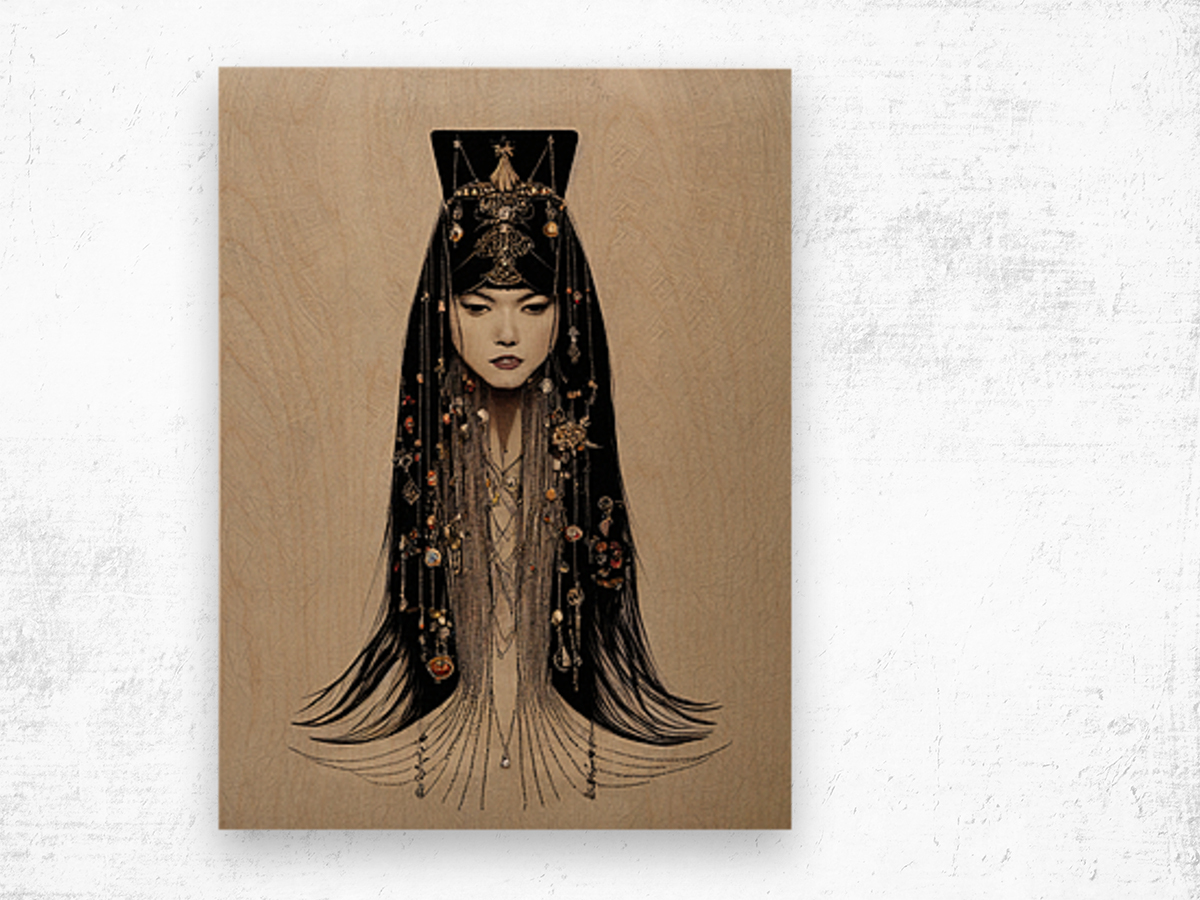 SYRELLA • Prophetess of the Dark Gods Wood print